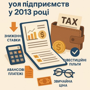 Головні зміни у податку на прибуток для підприємств у 2013 році