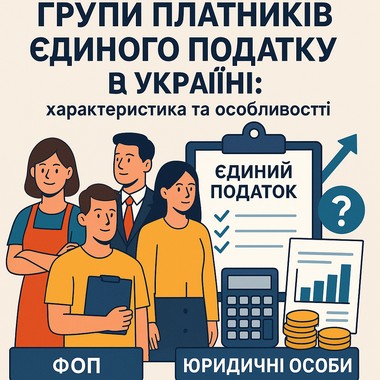 Групи платникiв єдиного податку в Україні: характеристика та особливостi
