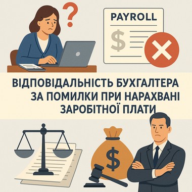 Відповідальність бухгалтера за помилки при нарахуванні заробітної плати