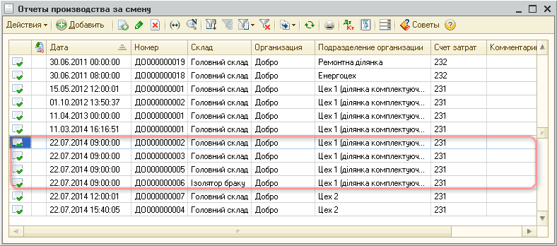 Отчет производства. Отчет производства за смену фото. Номер склада. Тип/Дата и номер документа в журнале.