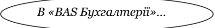 Приклад закладки рахунки Довідника BAS Бухгалтерія