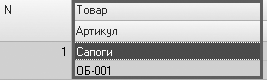 Вертикальна група колонок списку