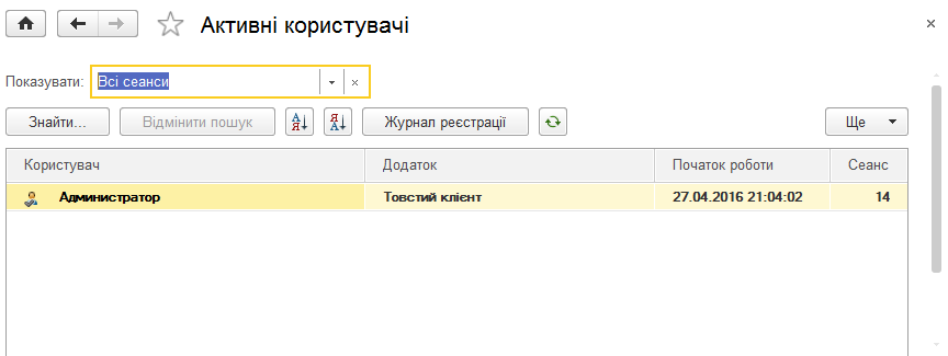 Список активних користувачів